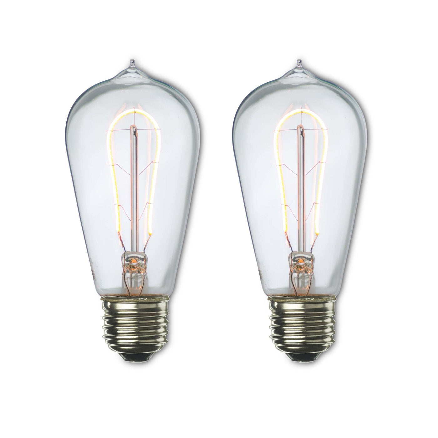 ##Antique Hardware## 4W LED ST18 2200K Curved Filament Nostalgic 1890-2PK