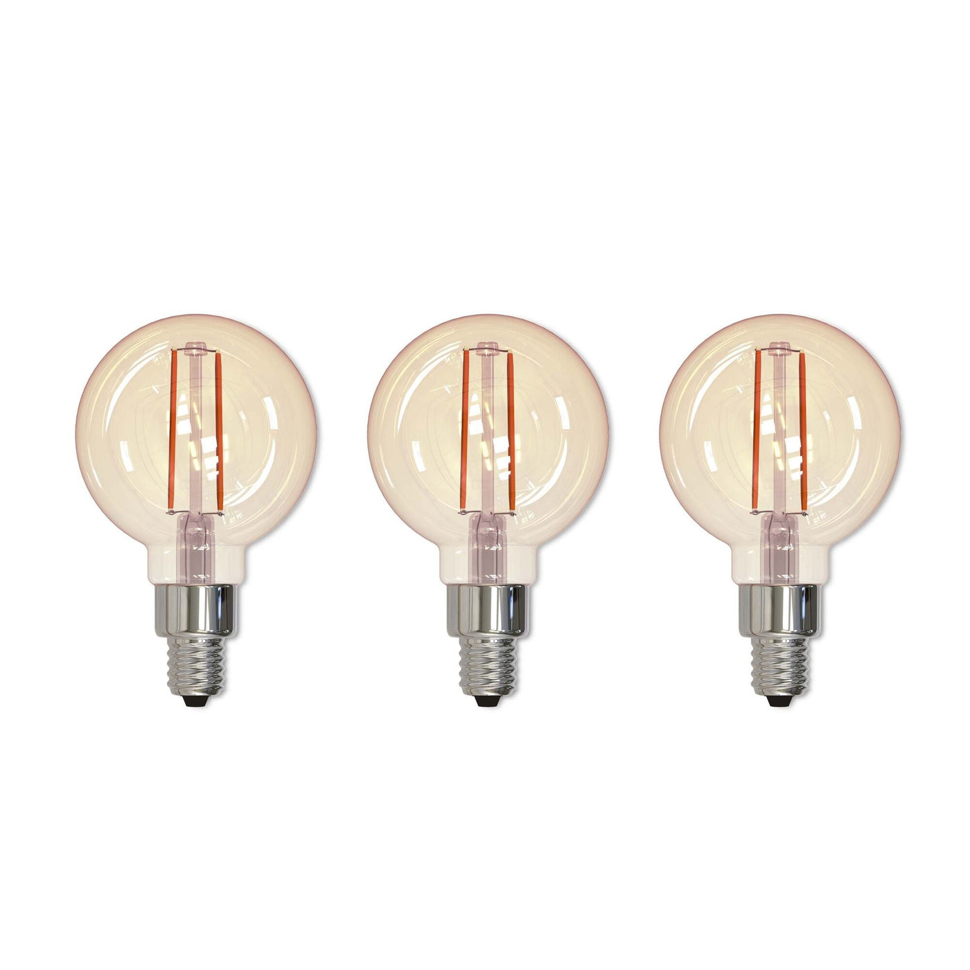 Antique Hardware 2.5W LED G16 2100K Filament Nostalgic E12 Fully Compatible DIMMING-3PK Bulb