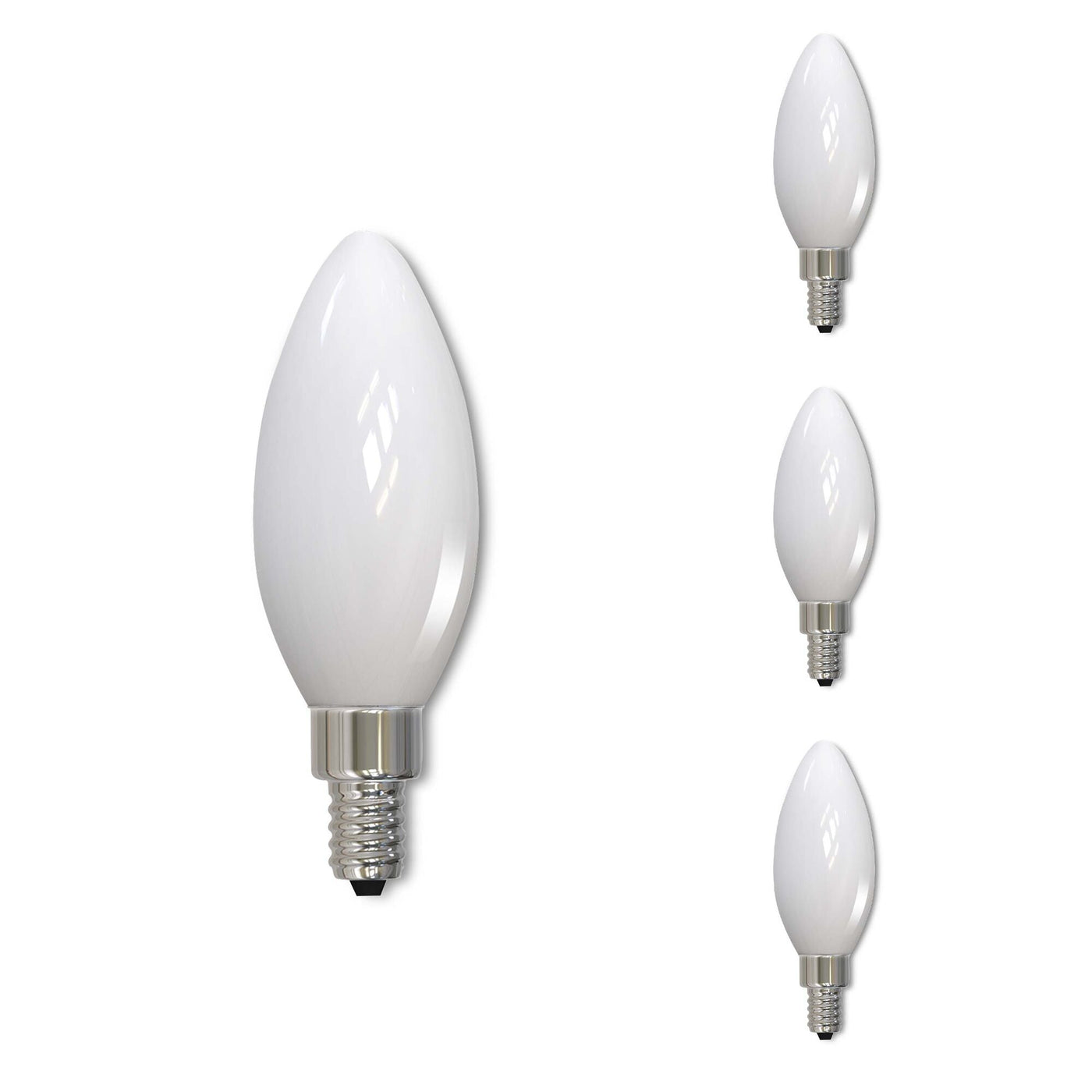 Antique Hardware 3.6W LED B11 2700K Filament Milky E12 120V Fully Compatible DIMMING-4PK Bulb