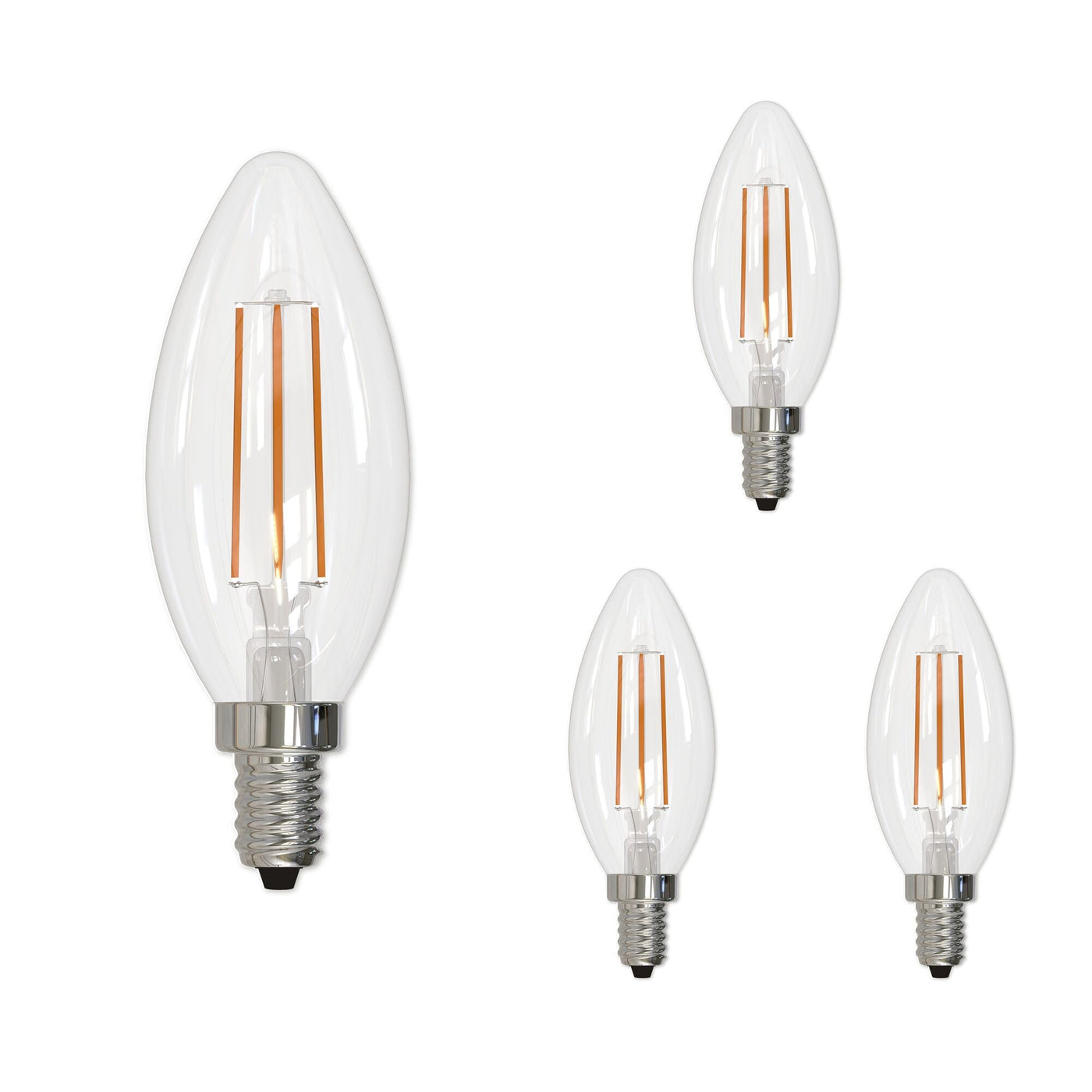 Antique Hardware 5W LED B11 2700K Filament E12 Dimmable 4PK Bulb