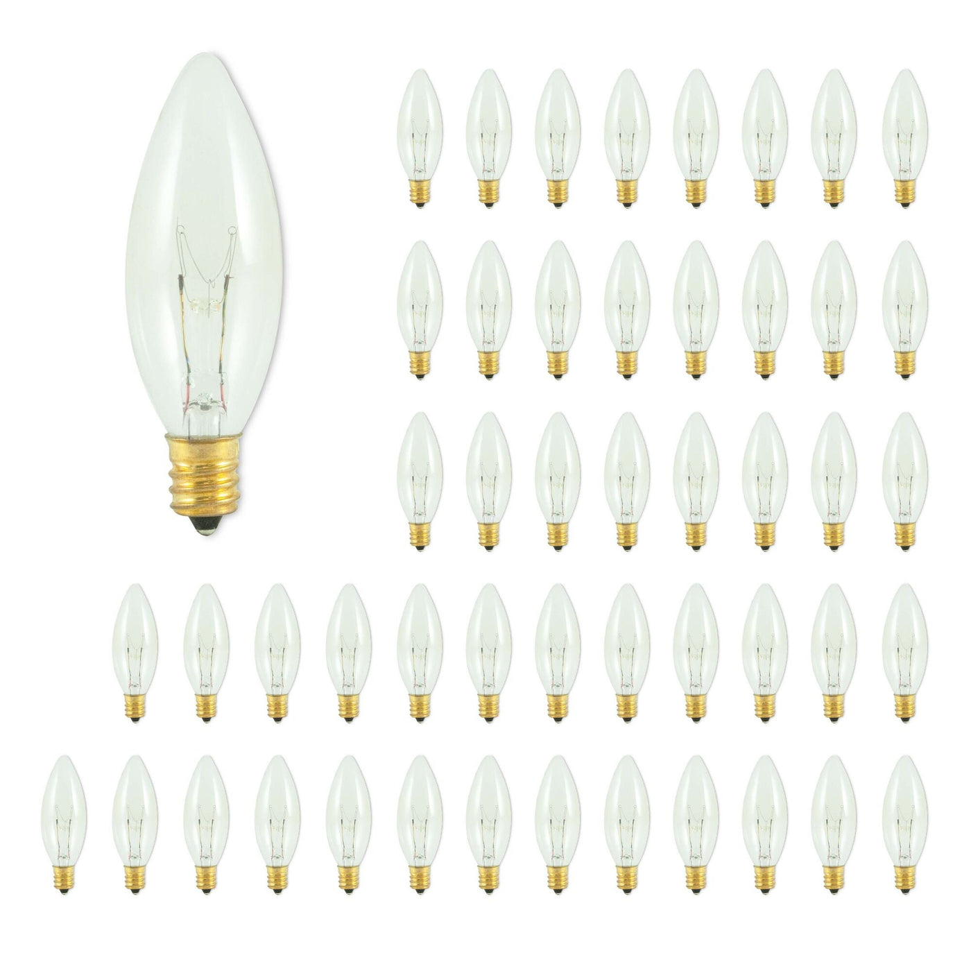 ##Antique Hardware## 15W B8 Torpedo Clear E12 120V-50PK