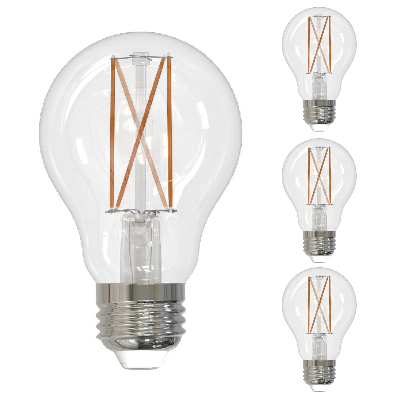 ##Antique Hardware## 60W Pack of 4 E26 Base Bulbs (Cool White Light)