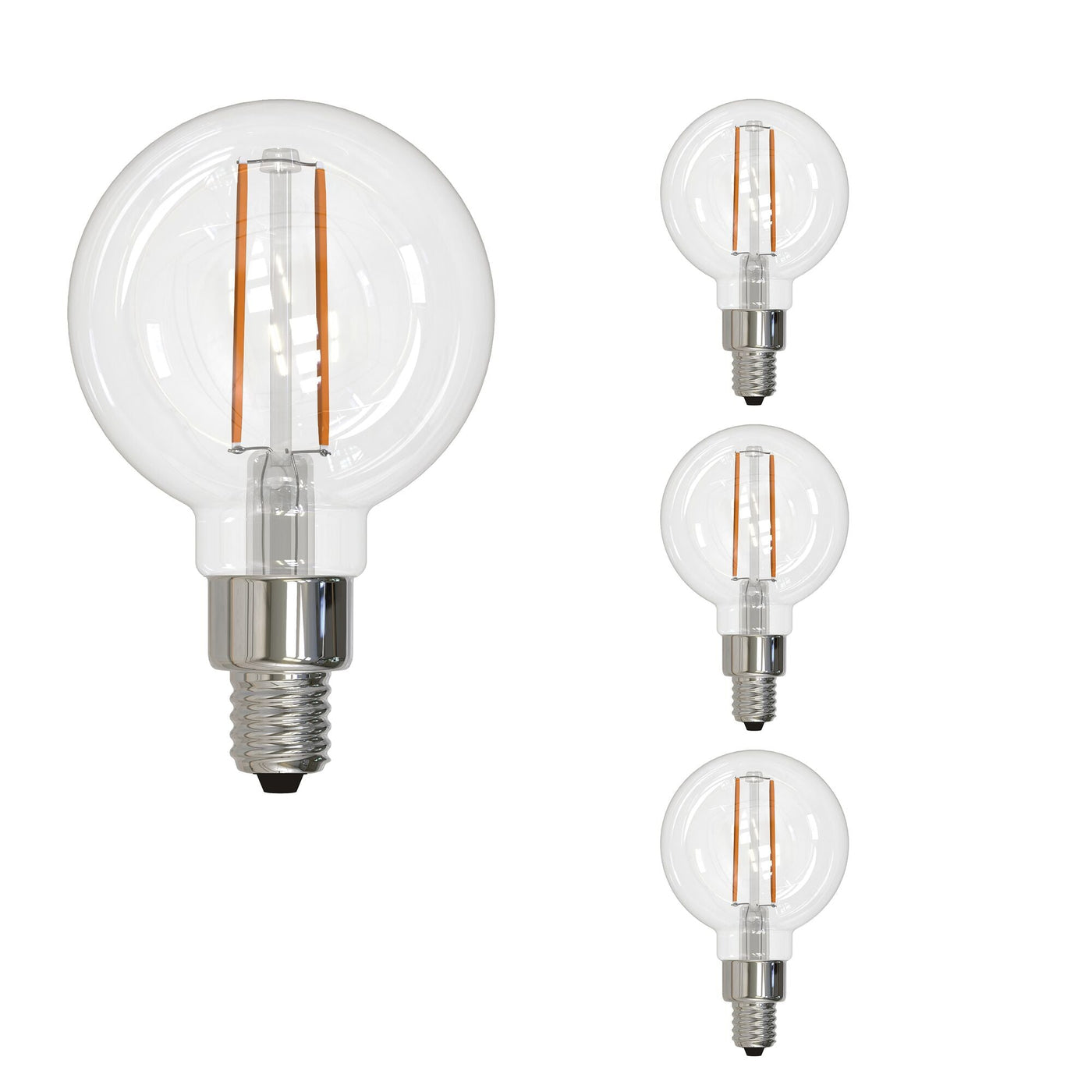 Antique Hardware 2.5W LED G16 2700K Filament E12 Fully Compatible DIMMING-4PK Bulb