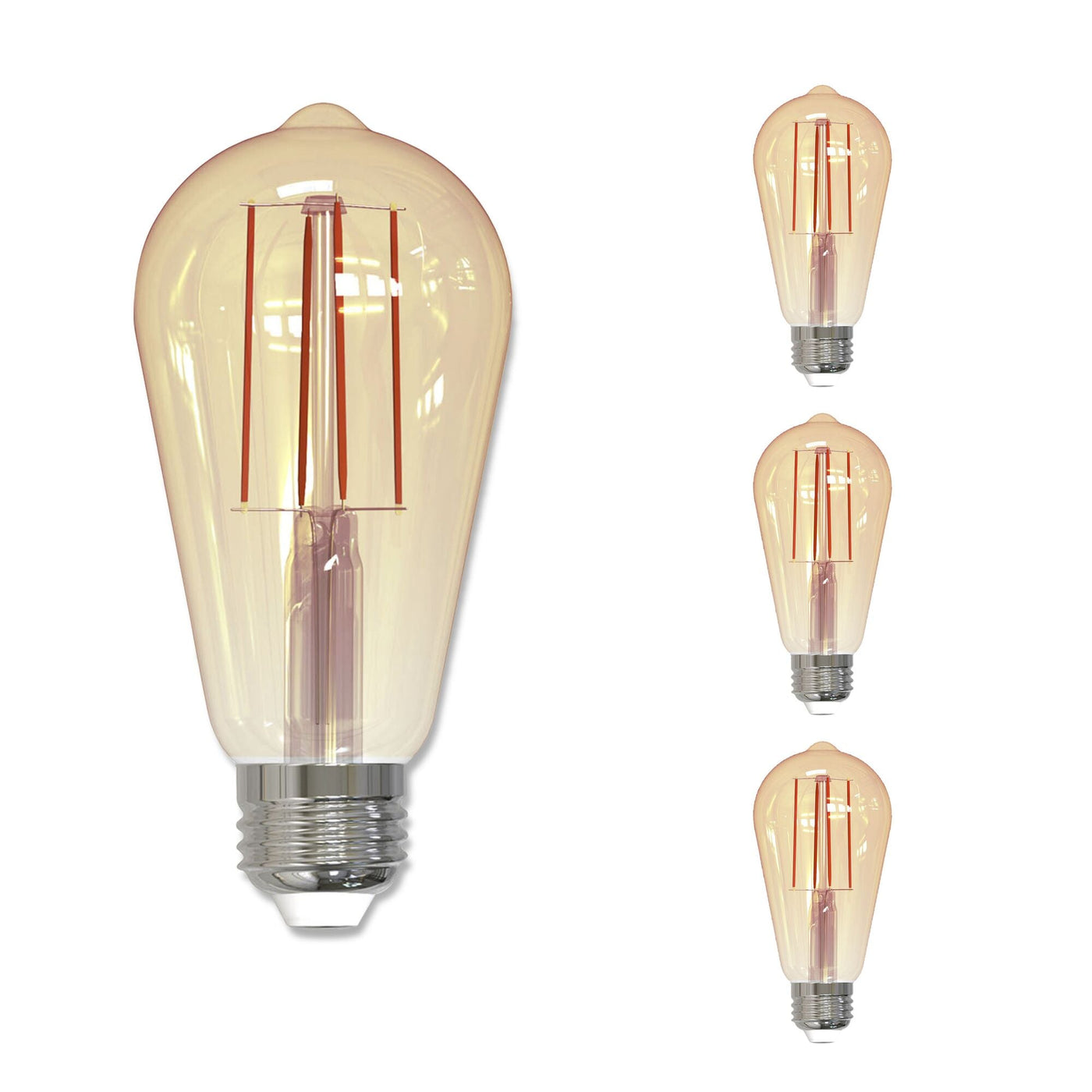 Antique Hardware 5W LED ST18 2200K Filament Nostalgic Fully Compatible DIMMING-4PK Bulb