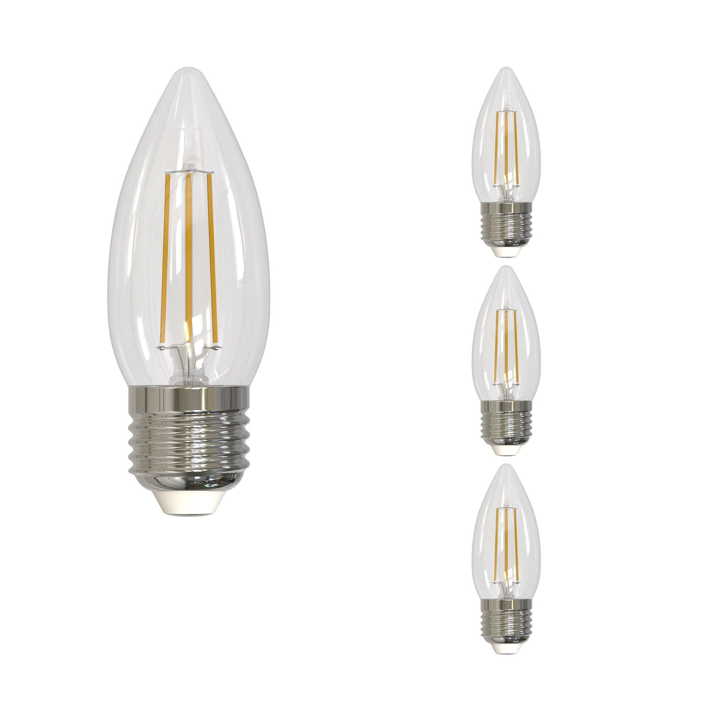 Antique Hardware 5W LED B11 2700K Filament E26 Fully Compatible DIMMING-4PK Bulb