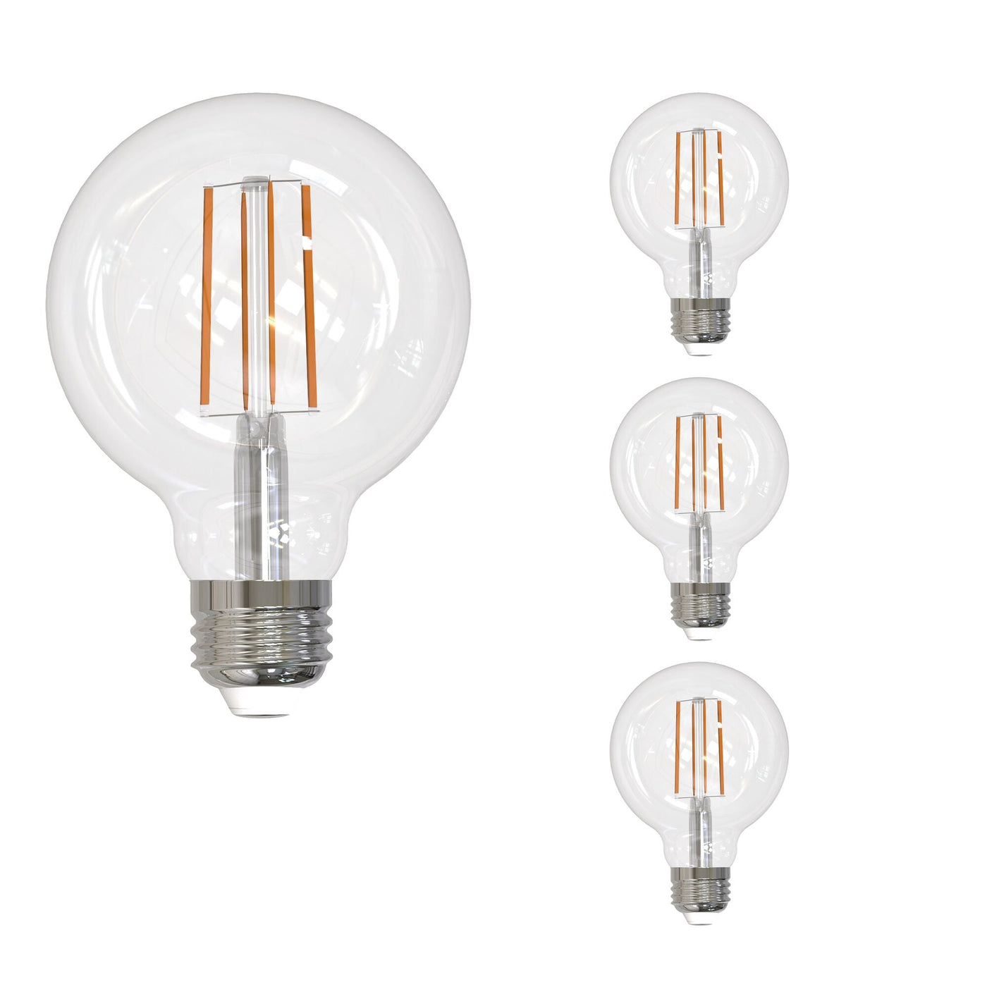 ##Antique Hardware## 13W LED G25 2700K Filament Clear E26 Fully Compatible DIMMING-4PK