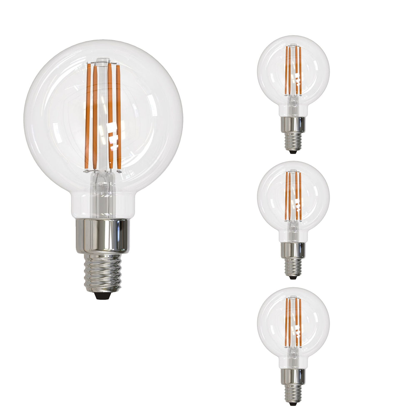 ##Antique Hardware## 40W Pack of 4 E12 Base Bulbs (Warm White Light)