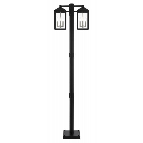 Antique Hardware 6 Light Black Outdoor Post Light Exterior