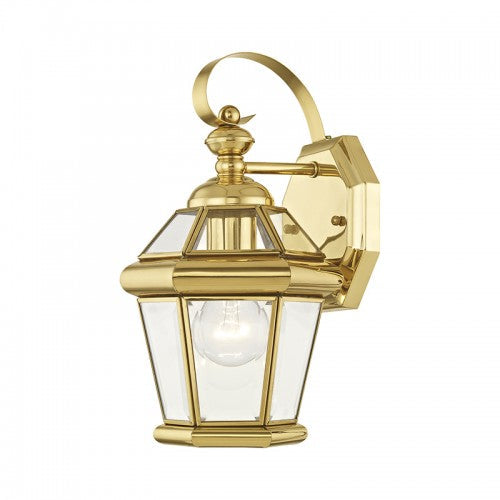 Antique Hardware 1 Light Polished Brass Outdoor Wall Lantern Exterior