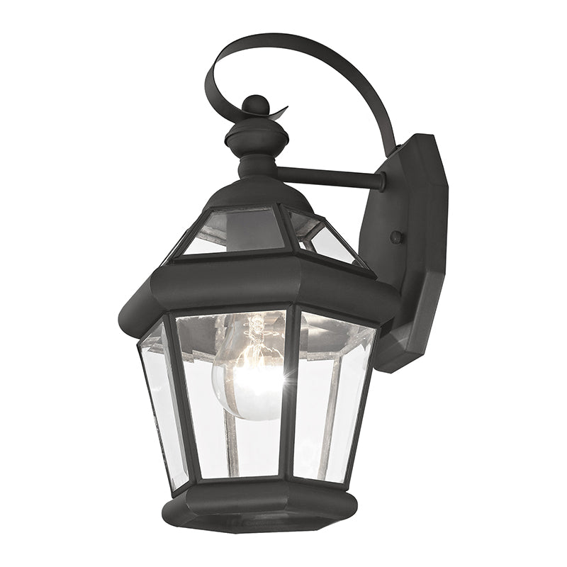 Antique Hardware 1 Light Black Outdoor Wall Lantern Exterior