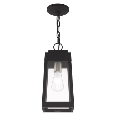 Antique Hardware 1 Light Black Outdoor Pendant Lantern Exterior