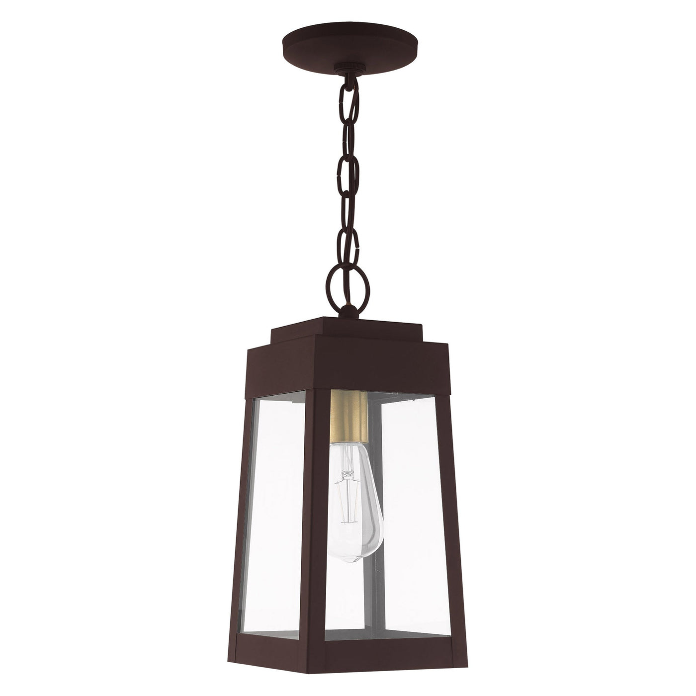 Antique Hardware 1 Light Bronze Outdoor Pendant Lantern Exterior