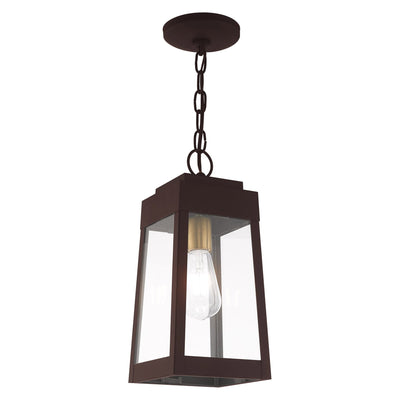 Antique Hardware 1 Light Bronze Outdoor Pendant Lantern Exterior