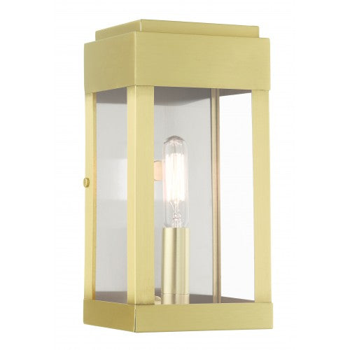 Antique Hardware 1 Light Satin Brass Outdoor ADA Wall Lantern Exterior