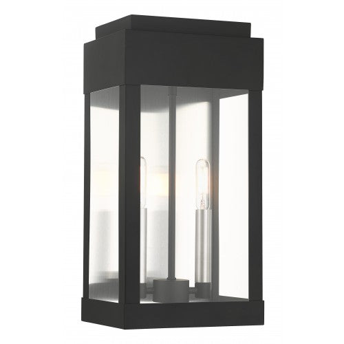 Antique Hardware 2 Light Black Outdoor Wall Lantern Exterior