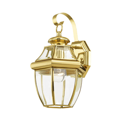 Antique Hardware 1 Light Polished Brass Outdoor Wall Lantern Exterior