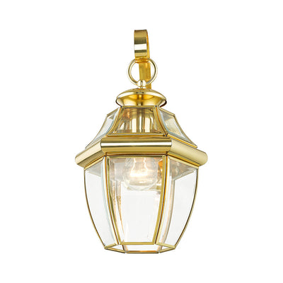 Antique Hardware 1 Light Polished Brass Outdoor Wall Lantern Exterior