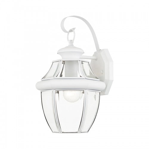 Antique Hardware 1 Light White Outdoor Wall Lantern Exterior