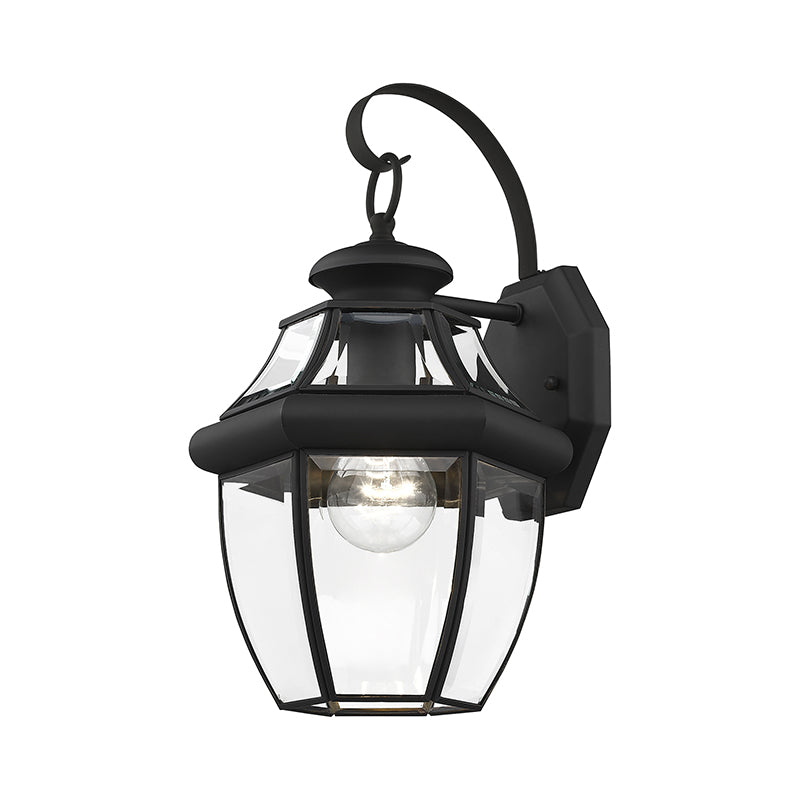 Antique Hardware 1 Light Black Outdoor Wall Lantern Exterior