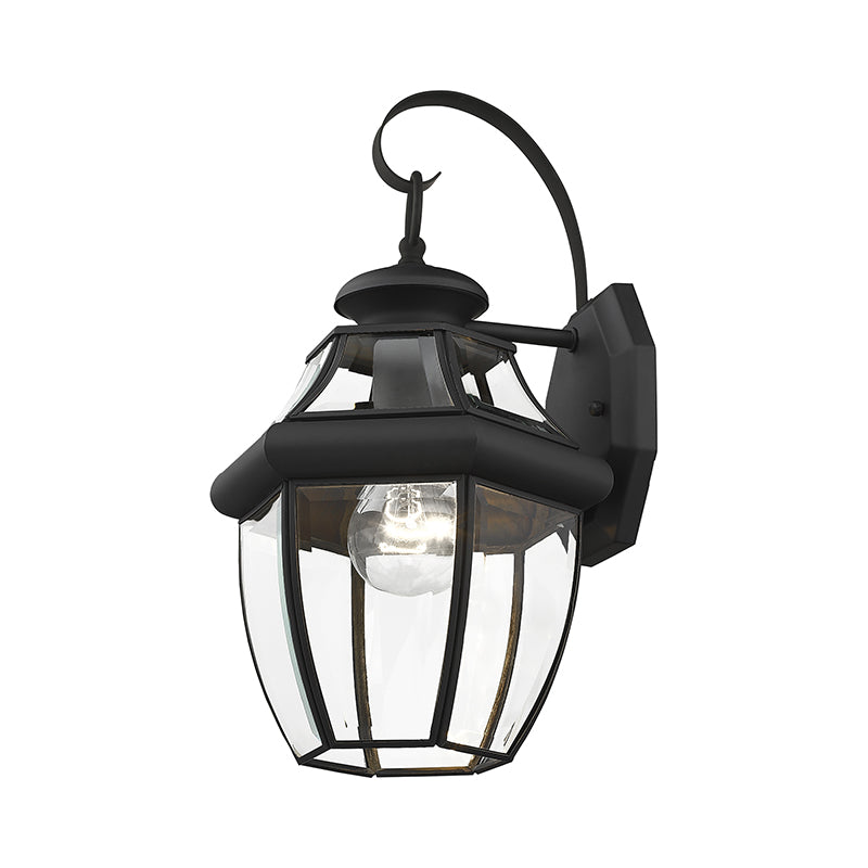 Antique Hardware 1 Light Black Outdoor Wall Lantern Exterior