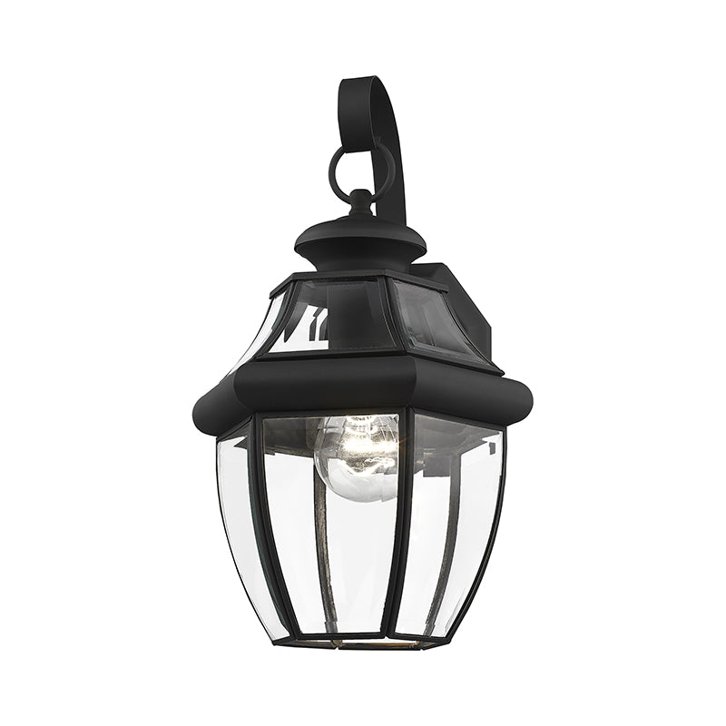 Antique Hardware 1 Light Black Outdoor Wall Lantern Exterior