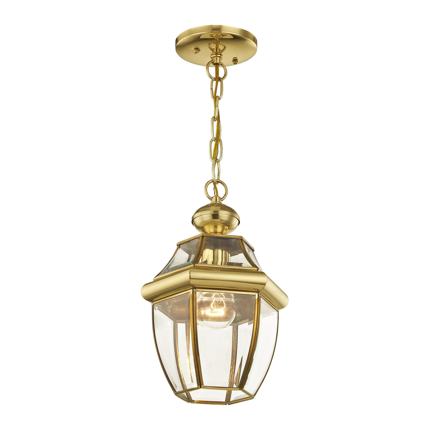 Antique Hardware 1 Light Polished Brass Outdoor Lantern Exterior