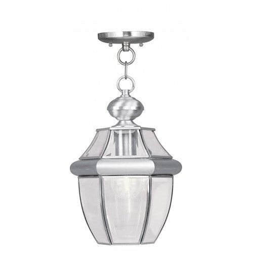 Antique Hardware 1 Light Brushed Nickel Outdoor Lantern Exterior