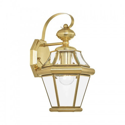 Antique Hardware 1 Light Polished Brass Outdoor Wall Lantern Exterior