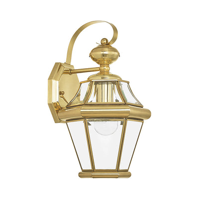 Antique Hardware 1 Light Polished Brass Outdoor Wall Lantern Exterior