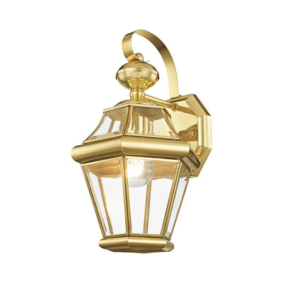 Antique Hardware 1 Light Polished Brass Outdoor Wall Lantern Exterior