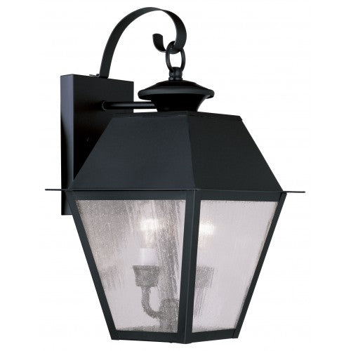 Antique Hardware 2 Light Black Outdoor Wall Lantern Exterior