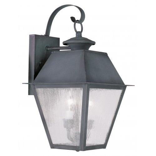 Antique Hardware 2 Light Charcoal Outdoor Wall Lantern Exterior