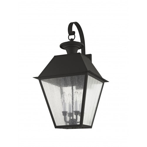 Antique Hardware 4 Light Black Outdoor Wall Lantern Exterior