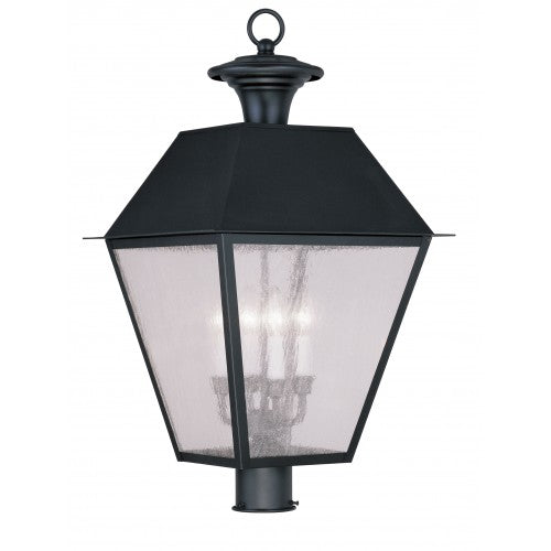 Antique Hardware 4 Light Black Outdoor Post Top Lantern Exterior