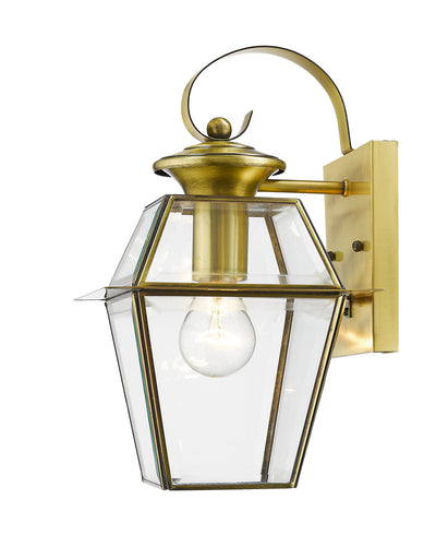 Antique Hardware 1 Light Antique Brass Outdoor Wall Lantern Exterior