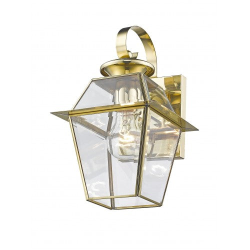 Antique Hardware 1 Light Polished Brass Outdoor Wall Lantern Exterior