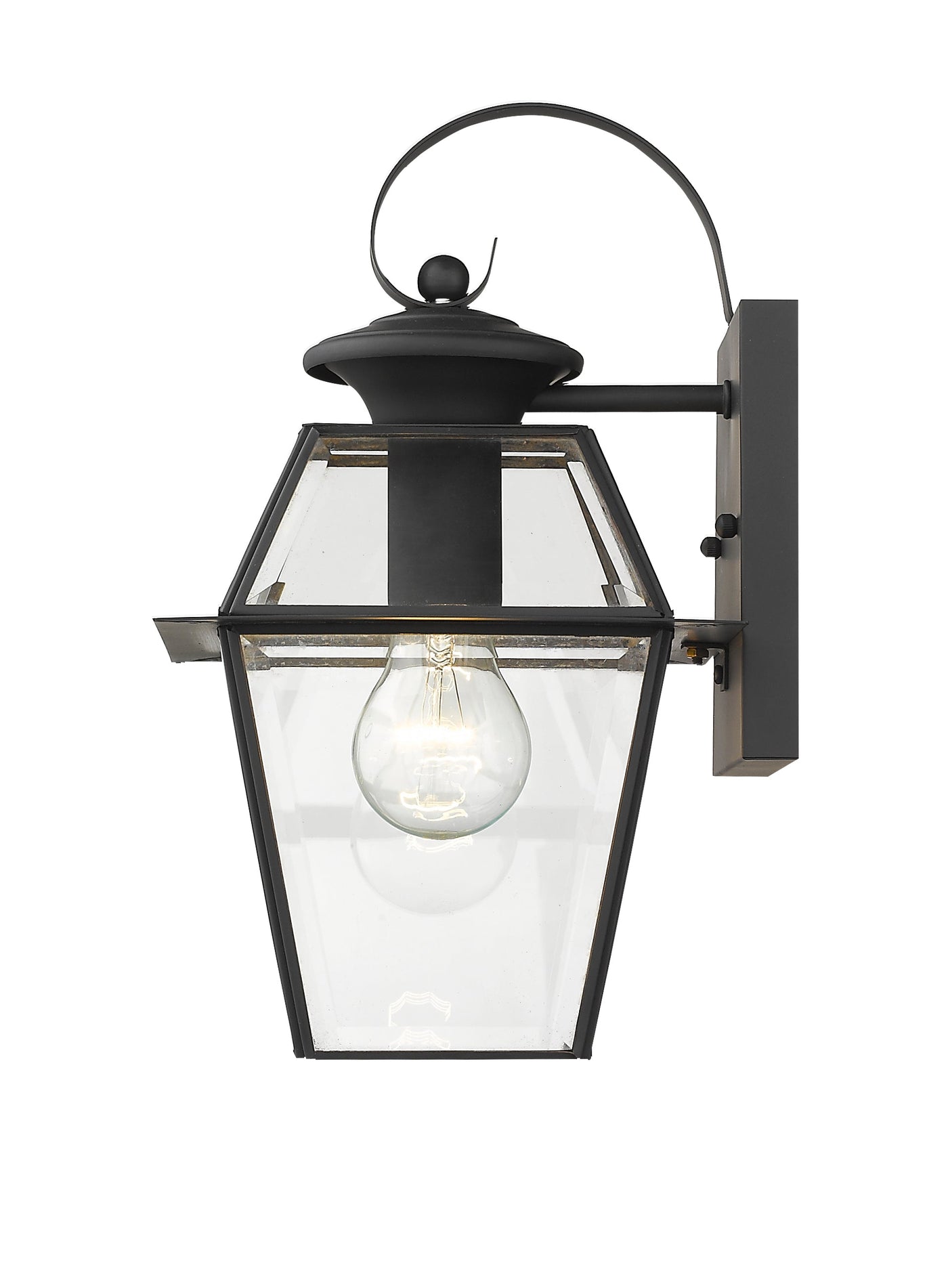 Antique Hardware 1 Light Black Outdoor Wall Lantern Exterior