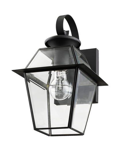 Antique Hardware 1 Light Black Outdoor Wall Lantern Exterior