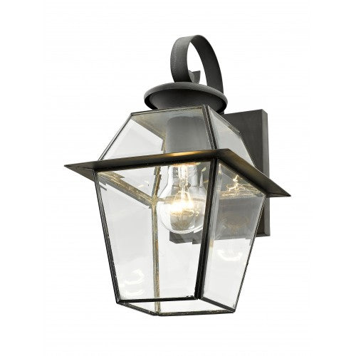 Antique Hardware 1 Light Charcoal Outdoor Wall Lantern Exterior