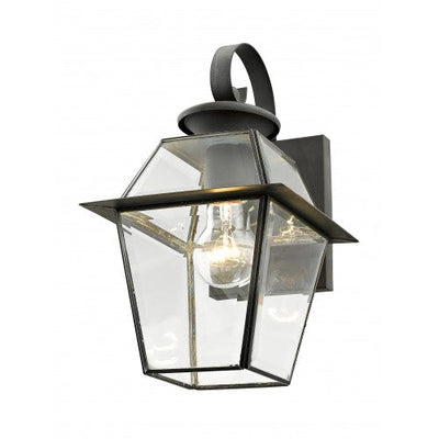 Antique Hardware 1 Light Charcoal Outdoor Wall Lantern Exterior