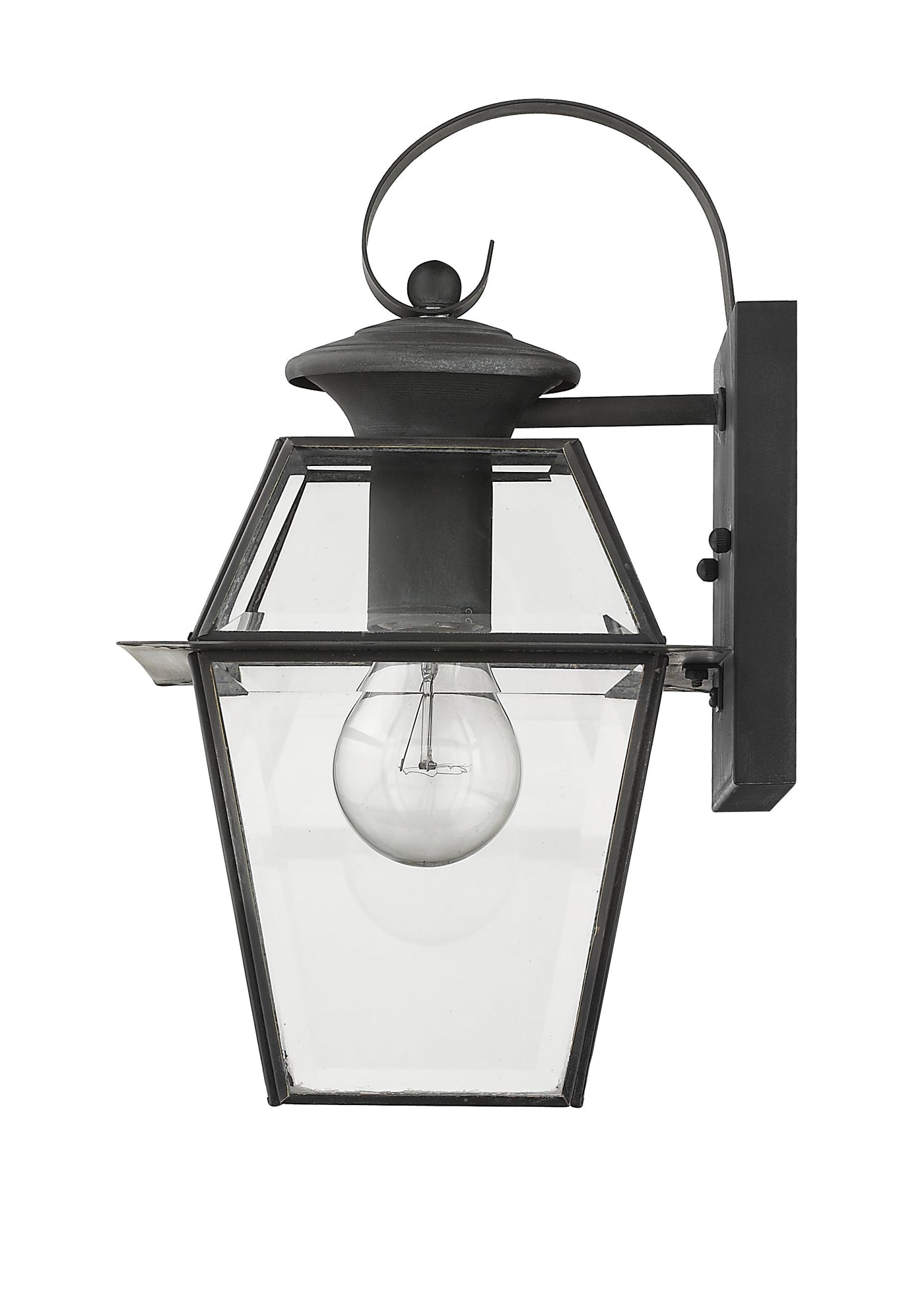 Antique Hardware 1 Light Charcoal Outdoor Wall Lantern Exterior