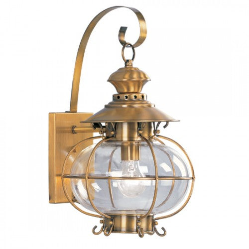 Antique Hardware 1 Light Flemish Brass Outdoor Wall Lantern Exterior