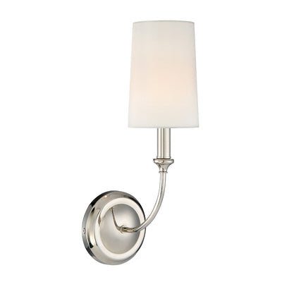 ##Antique Hardware## Libby Langdon Sylvan 1 Light Polished Nickel Sconce