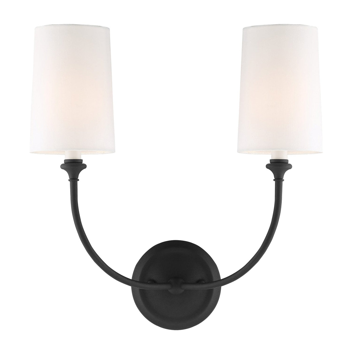 ##Antique Hardware## Libby Langdon Sylvan 2 Light Black Forged Sconce