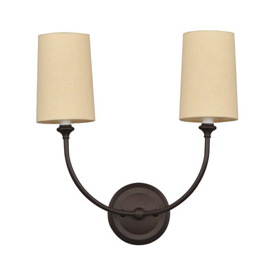 ##Antique Hardware## Libby Langdon Sylvan 2 Light Dark Bronze Sconce