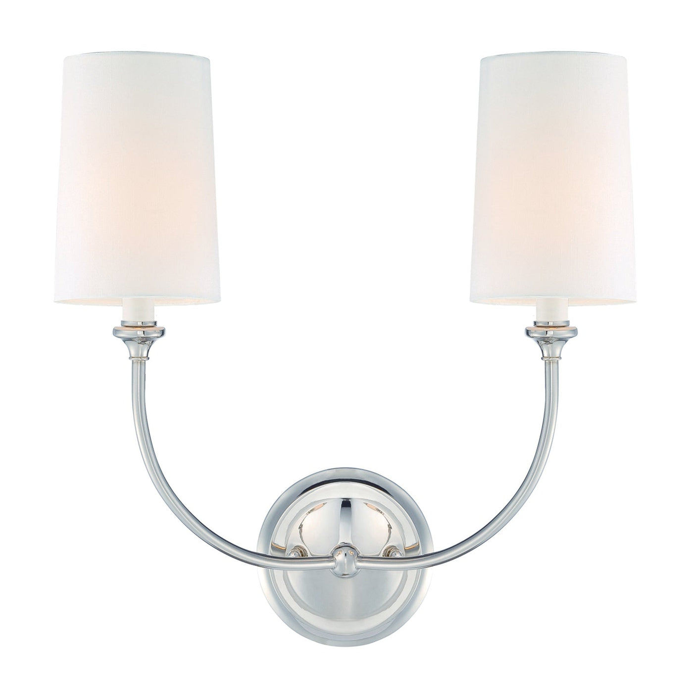 ##Antique Hardware## Libby Langdon Sylvan 2 Light Polished Nickel Sconce