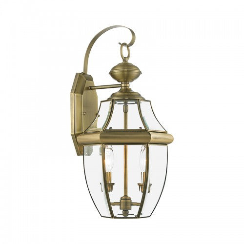 Antique Hardware 2 Light Antique Brass Outdoor Wall Lantern Exterior