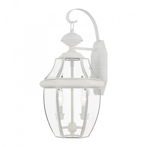 Antique Hardware 2 Light White Outdoor Wall Lantern Exterior