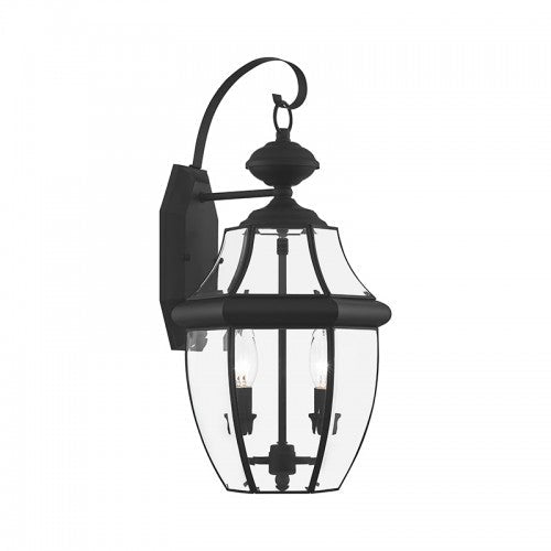 Antique Hardware 2 Light Black Outdoor Wall Lantern Exterior