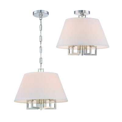 ##Antique Hardware## Libby Langdon Westwood 5 Light Polished Nickel Semi Flush Mount